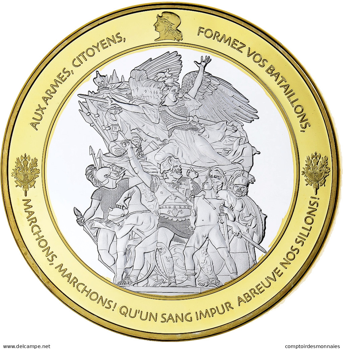 France, Médaille, Les Piliers De La République, Egalité, Cuivre Plaqué - Sonstige & Ohne Zuordnung