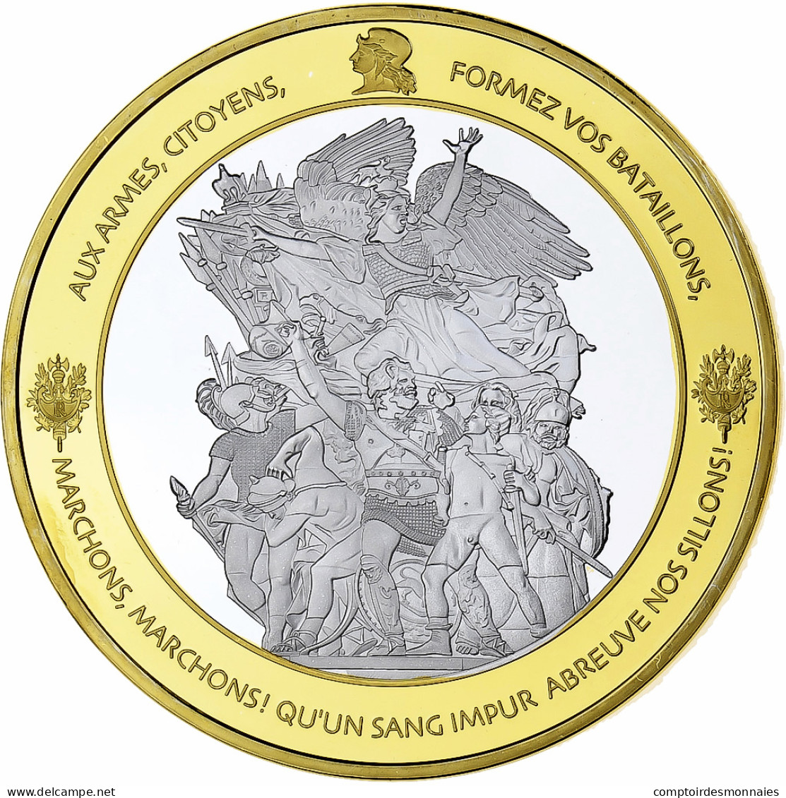 France, Médaille, Les Piliers De La République, Marianne, Cuivre Plaqué - Sonstige & Ohne Zuordnung