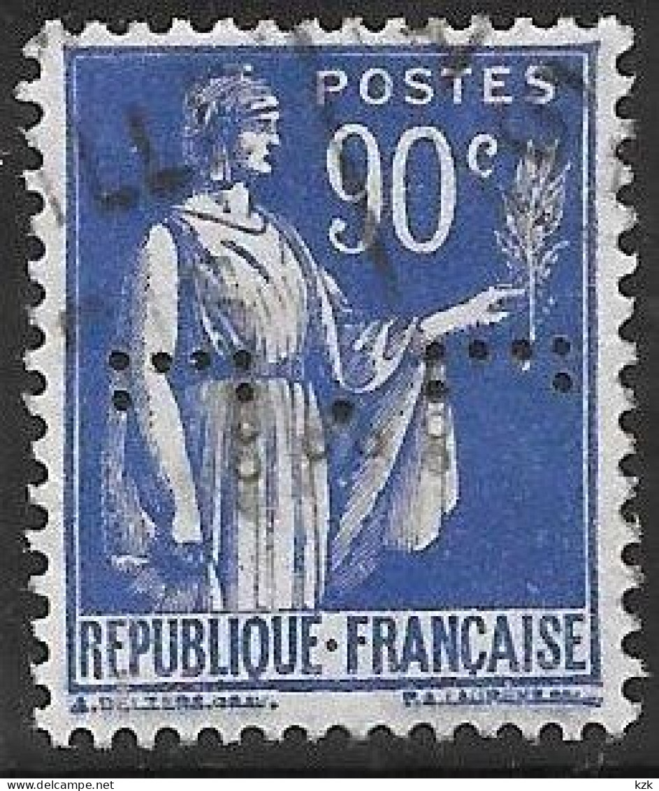 1 04	02	24	N°	368	Perforé	-	M 7	-	SOCIETE DES MINES DE LENS - Used Stamps