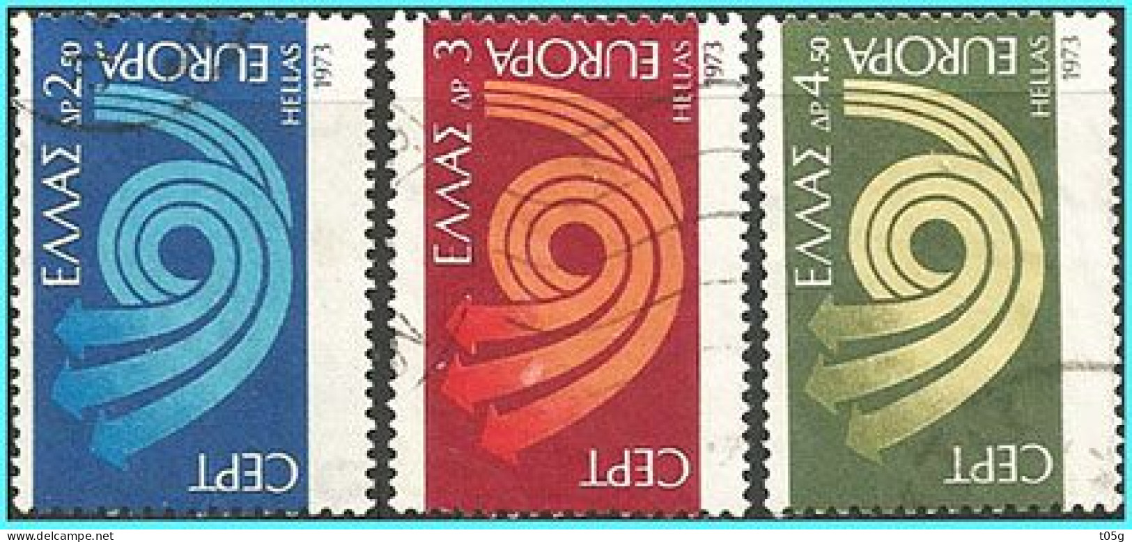 GREECE- GRECE  - HELLAS 1973: EUROPA CEPT  Compl. Set Used - Used Stamps