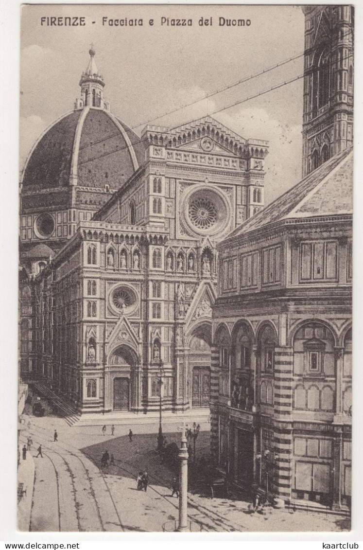 Firenze - Facciata E Piazza Del Duomo - (Italia) - 1912 - Firenze (Florence)