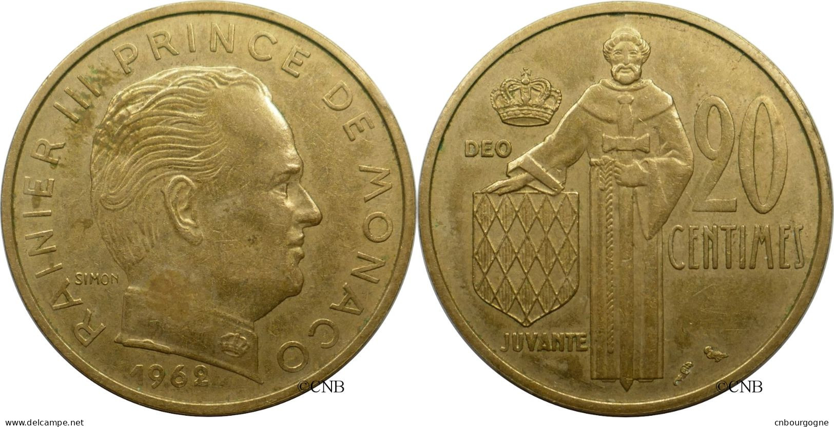 Monaco - Principauté - Rainier III - 20 Centimes 1962 - TTB/XF45 - Mon6149 - 1960-2001 New Francs