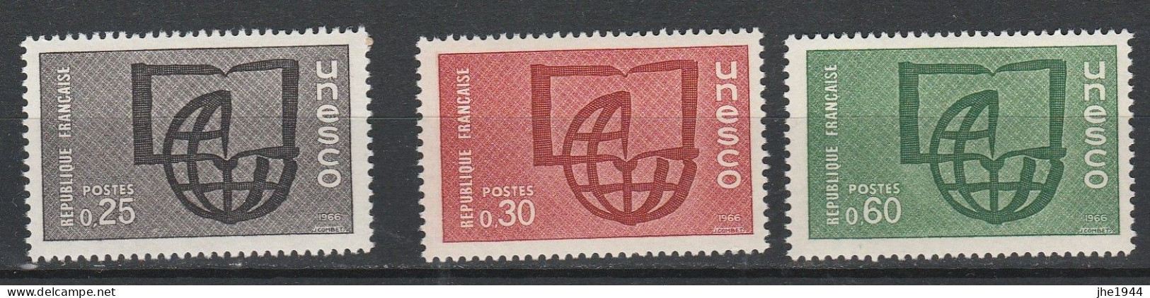 France Service N° 36 à 38 ** UNESCO 1966 - Mint/Hinged