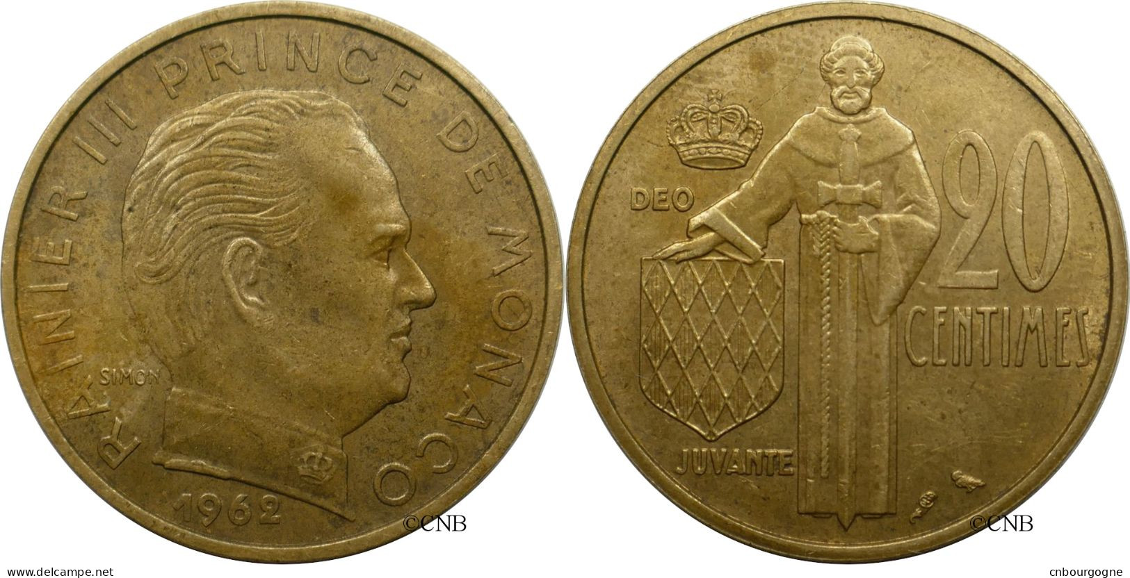 Monaco - Principauté - Rainier III - 20 Centimes 1962 - TTB/XF45 - Mon6150 - 1960-2001 Nouveaux Francs