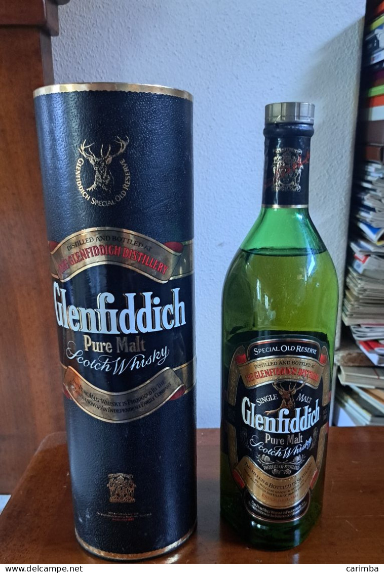 WHISKY GLENFIDDICH SPECIAL OLD RESERVE PURE MALT 1 LITRO CON SCATOLA ANNI '80 - Whisky