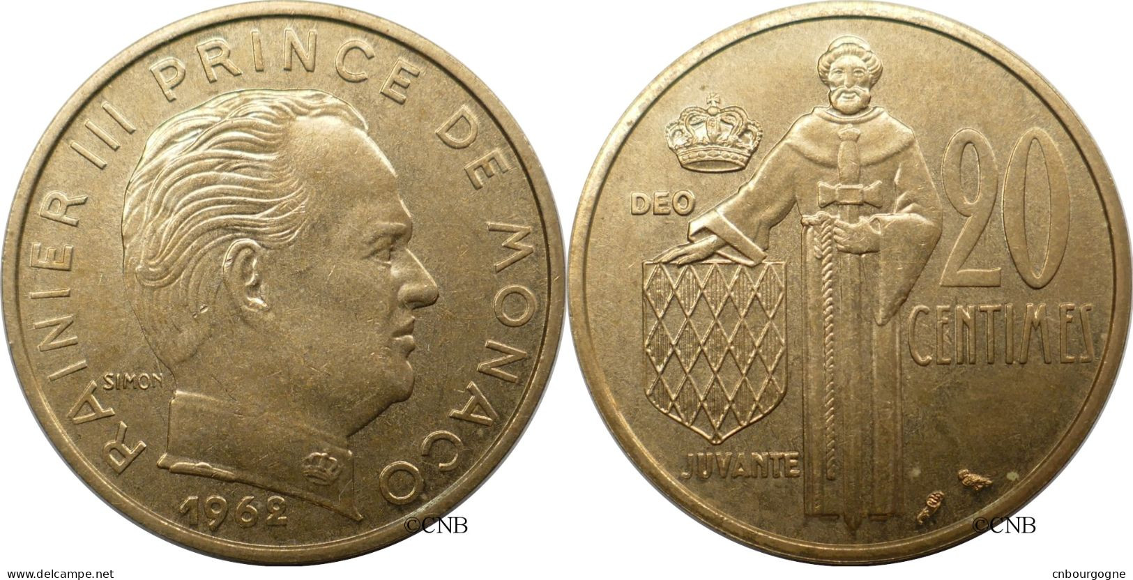 Monaco - Principauté - Rainier III - 20 Centimes 1962 - SUP/AU55 - Mon6601 - 1960-2001 Neue Francs