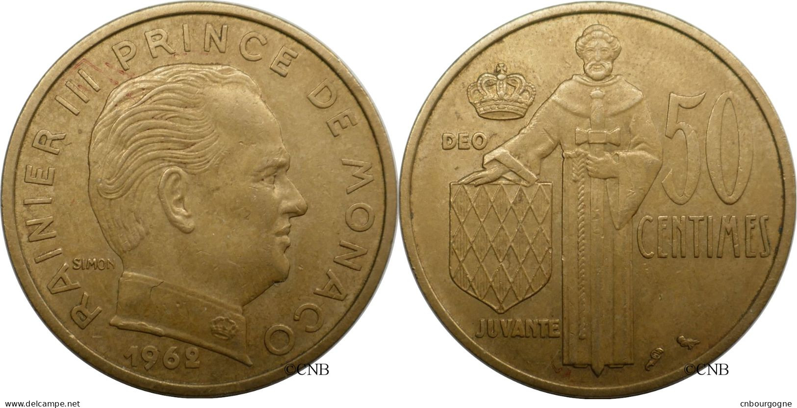 Monaco - Principauté - Rainier III - 50 Centimes 1962 - TTB+/AU50 - Mon6605 - 1960-2001 New Francs