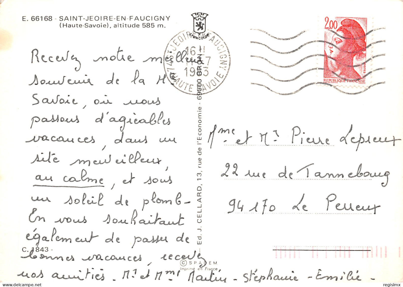 74-SAINT JEOIRE EN FAUCIGNY-N°T1064-F/0199 - Saint-Jeoire