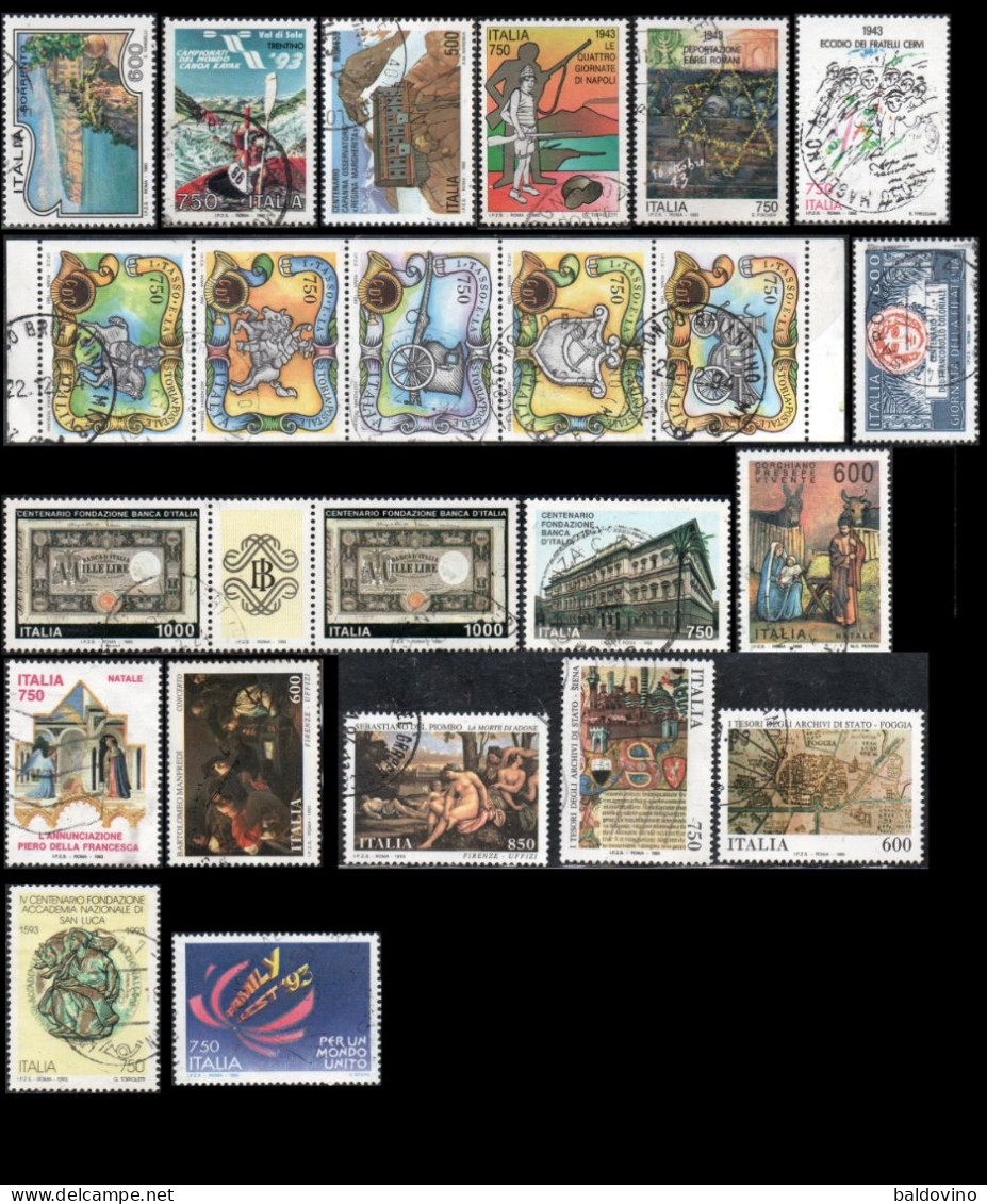Italia 1993 Lotto 41 Esemplari (vedi Descrizione) - 1991-00: Used