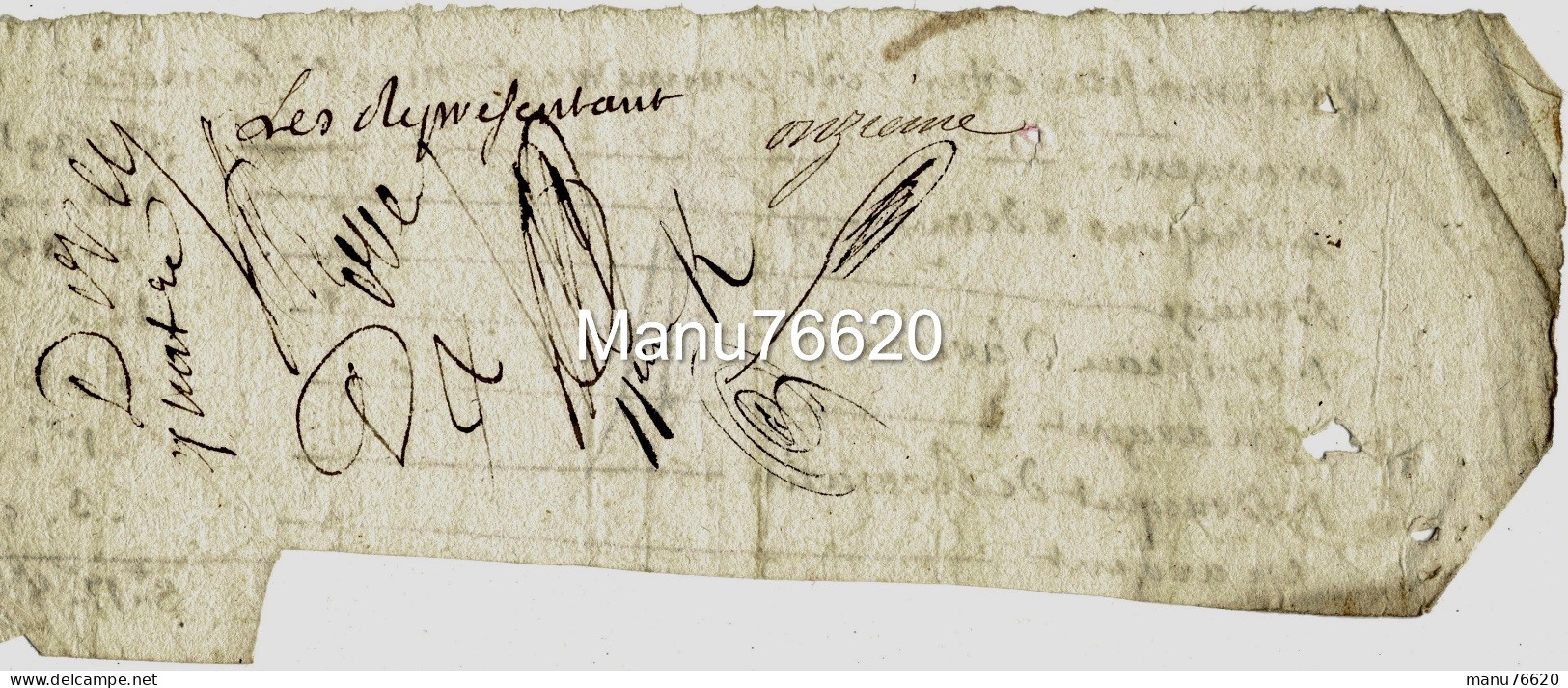 Ref 2 - RARE!, Lettre, Document Notarial , Le Havre Et Environs , écritures Très Anciennes , Papier Fin . - Manuscritos