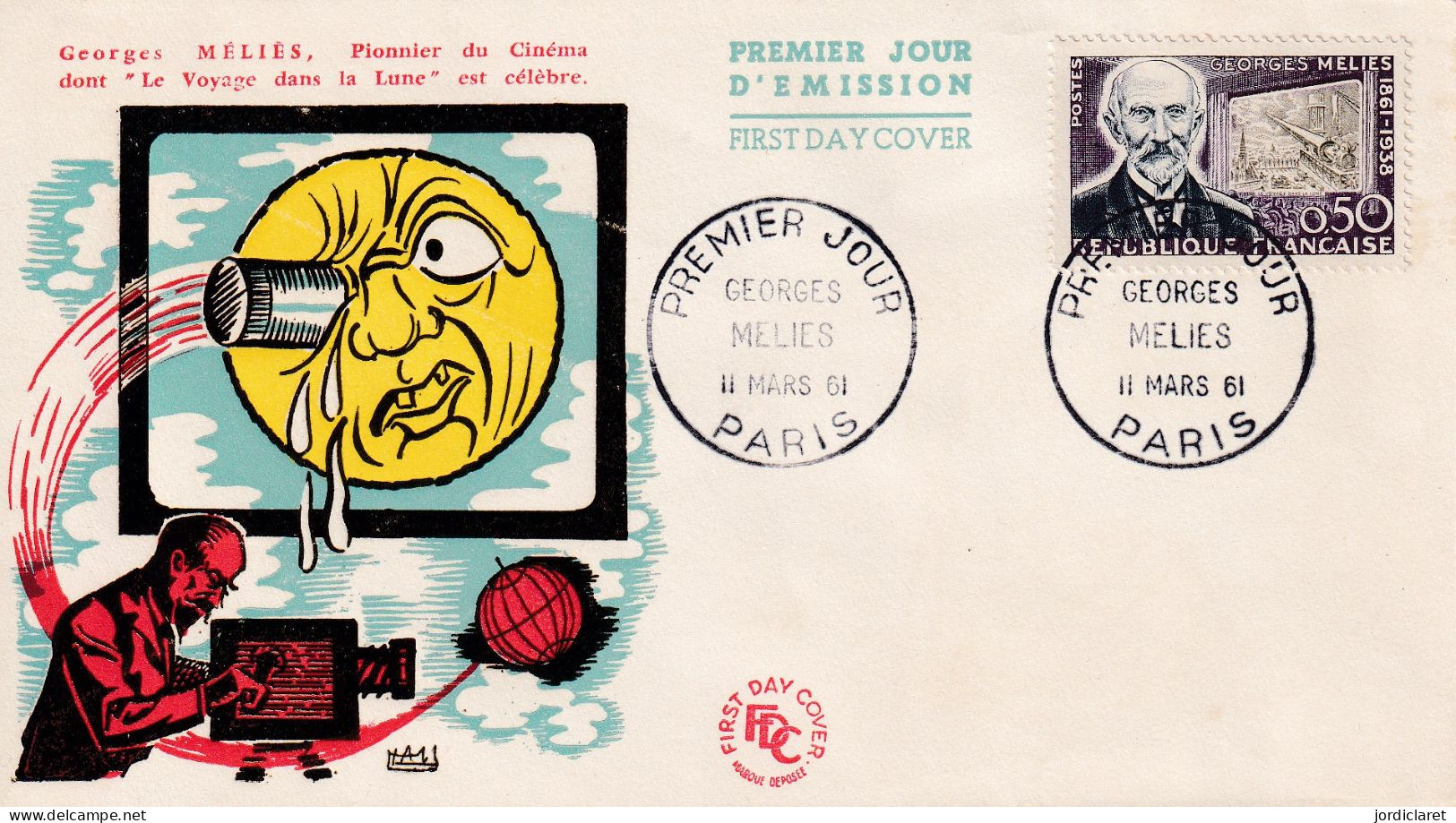 FDC  FRANCIA 1961 - Film