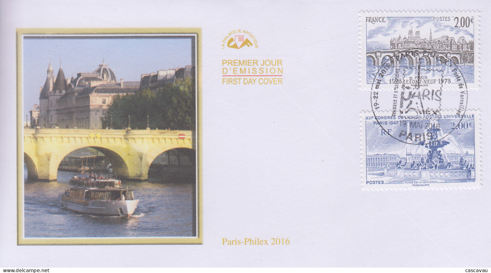 Enveloppe   FDC   1er  Jour    FRANCE    PARIS - PHILEX    2016 - 2010-2019