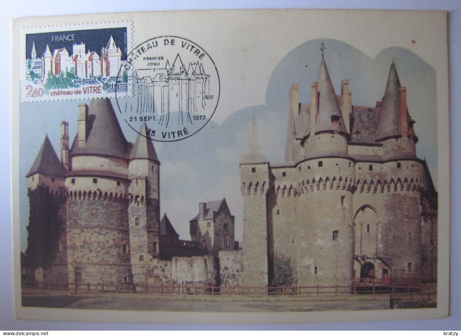 FRANCE - ILLE ET VILAINE - VITRE - Le Château (carte Avec Timbre Ier Jour) - Vitre