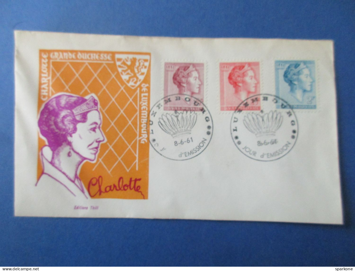 Marcophilie - Enveloppe - Luxembourg - Charlotte Grande Duchesse De Luxembourg - 1° Jour 1961 - FDC