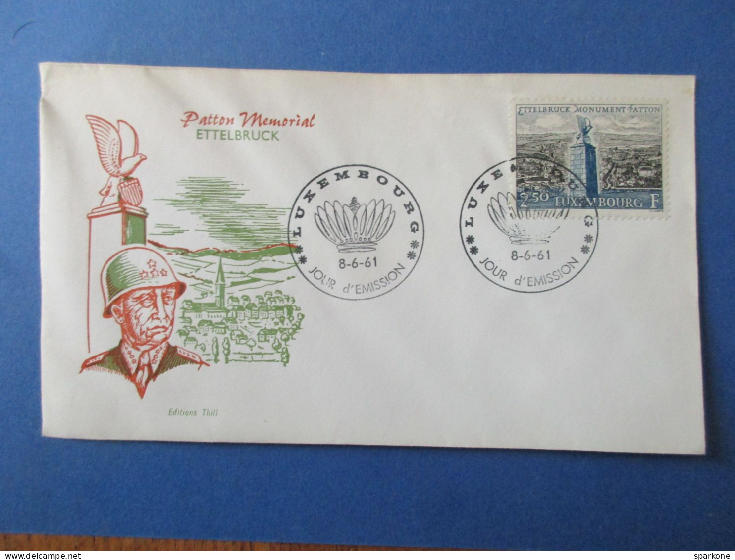 Marcophilie - Enveloppe - Luxembourg - Patton Mémorial - Ettelbruck - 1° Jour 1961 - FDC