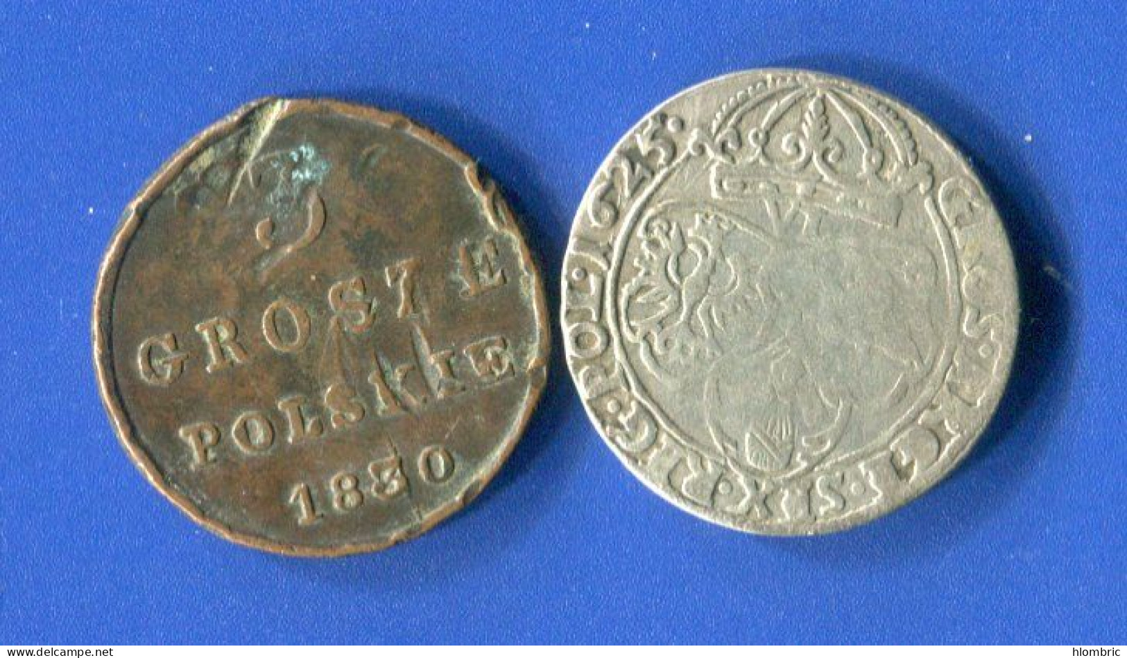 Pologne  2   Pieces   Sigismond 1625  + Grosz  1830 - Poland