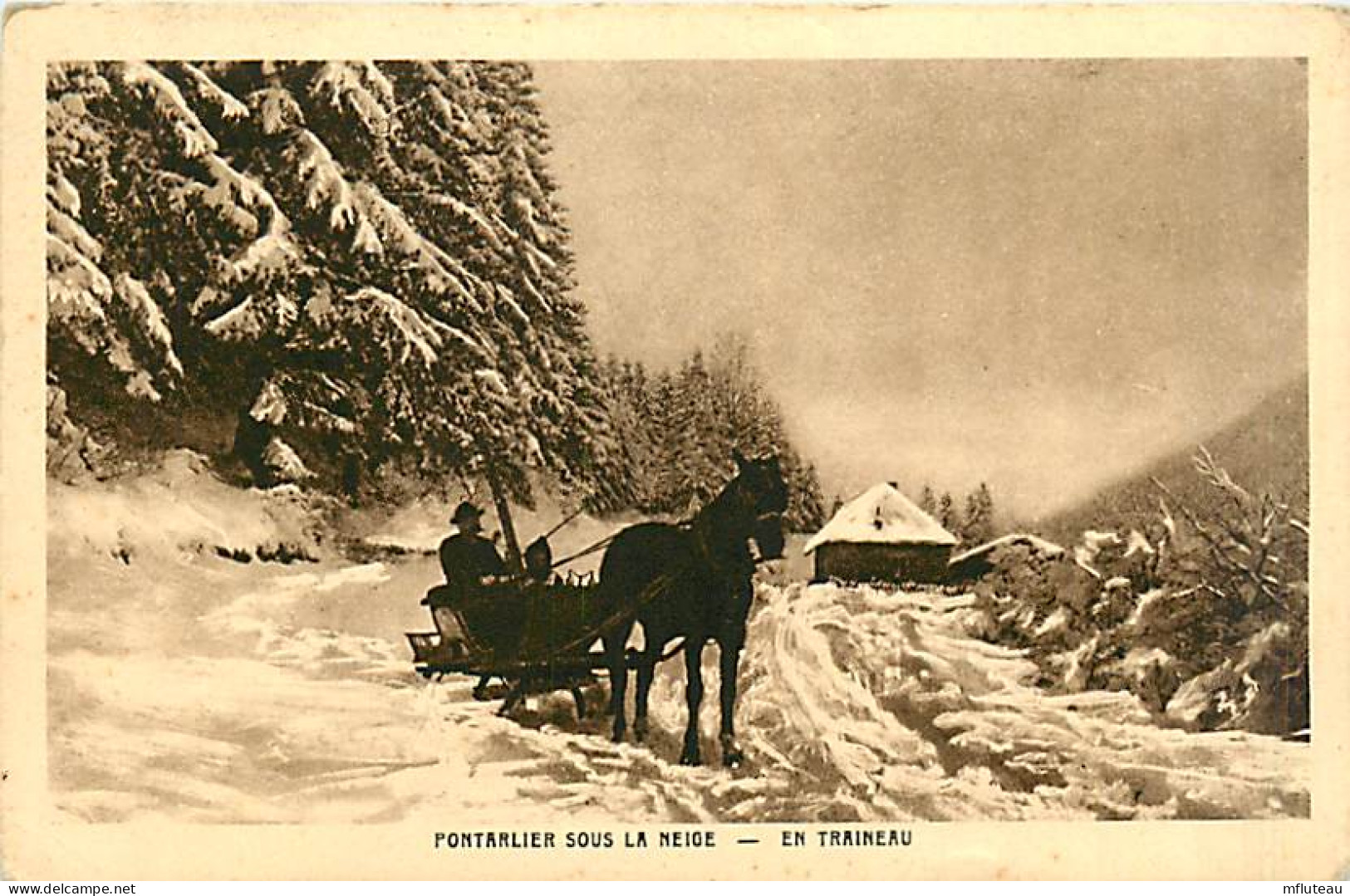 25* PONTARLIER  Neige  Traineau MA100,0923 - Pontarlier