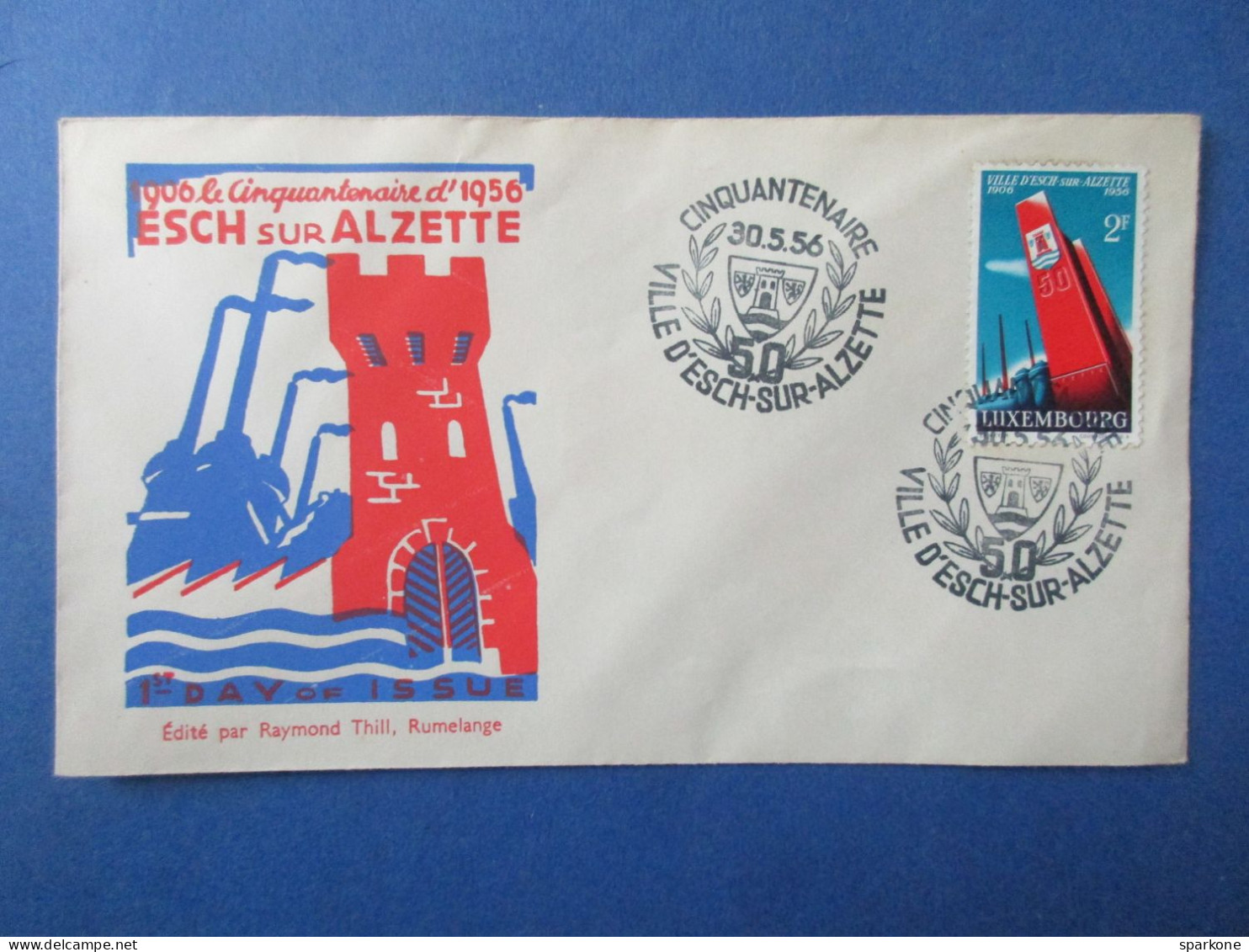 Marcophilie - Enveloppe - Luxembourg - Le Cinquantenaire Esch Sur Alzette - 1956 - FDC