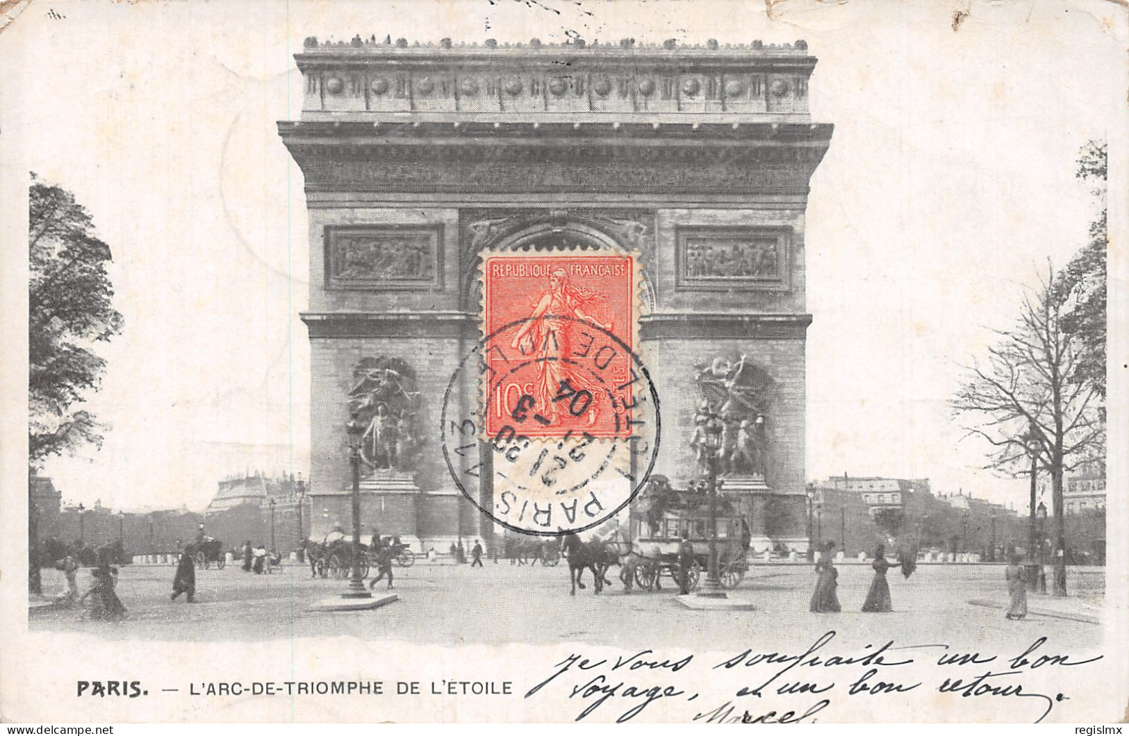 75-PARIS L ARC DE TRIOMPHE DE L ETOILE-N°T1070-G/0393 - Triumphbogen