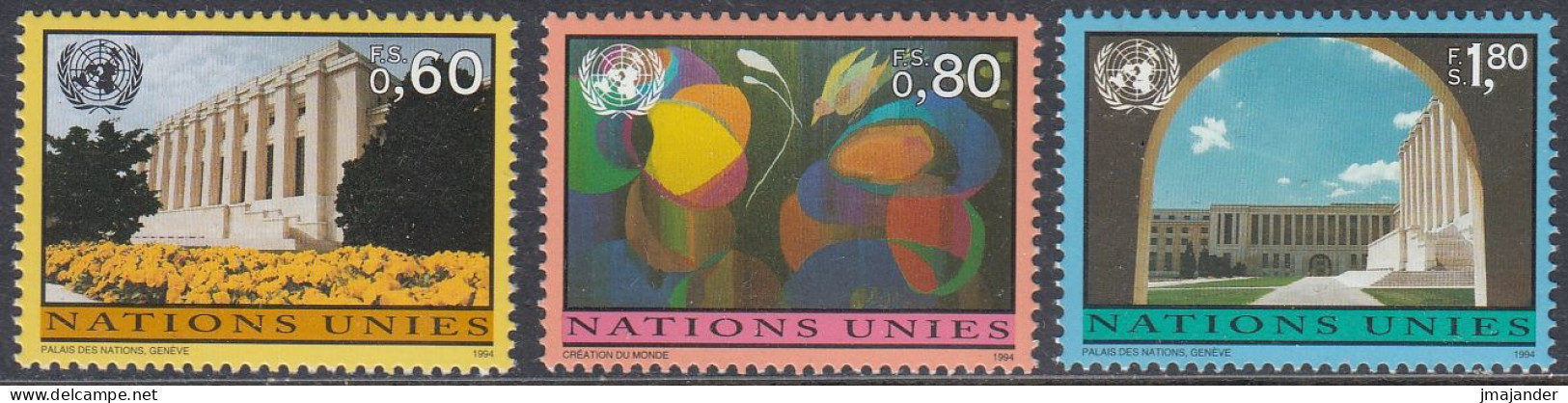 United Nations Geneva 1994 - Definitive Stamps Set: Palace Of Nations - Mi 256-258 ** MNH - Ongebruikt