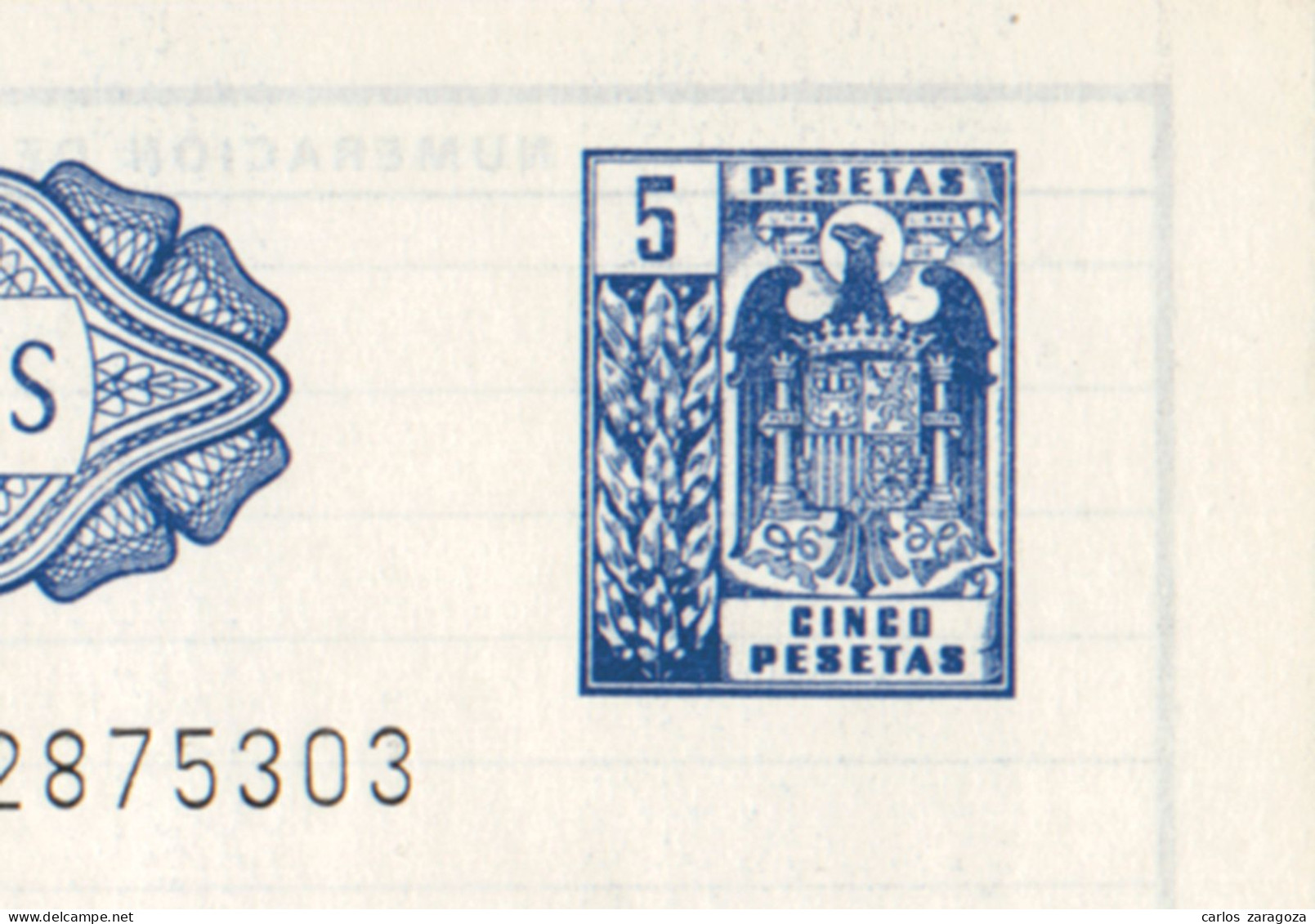 Póliza De TITULACIÓN DE SUSCRIPCIONES—Timbre Clase única, 5 Ptas—Timbrología—Entero Fiscal 1975 - Revenue Stamps