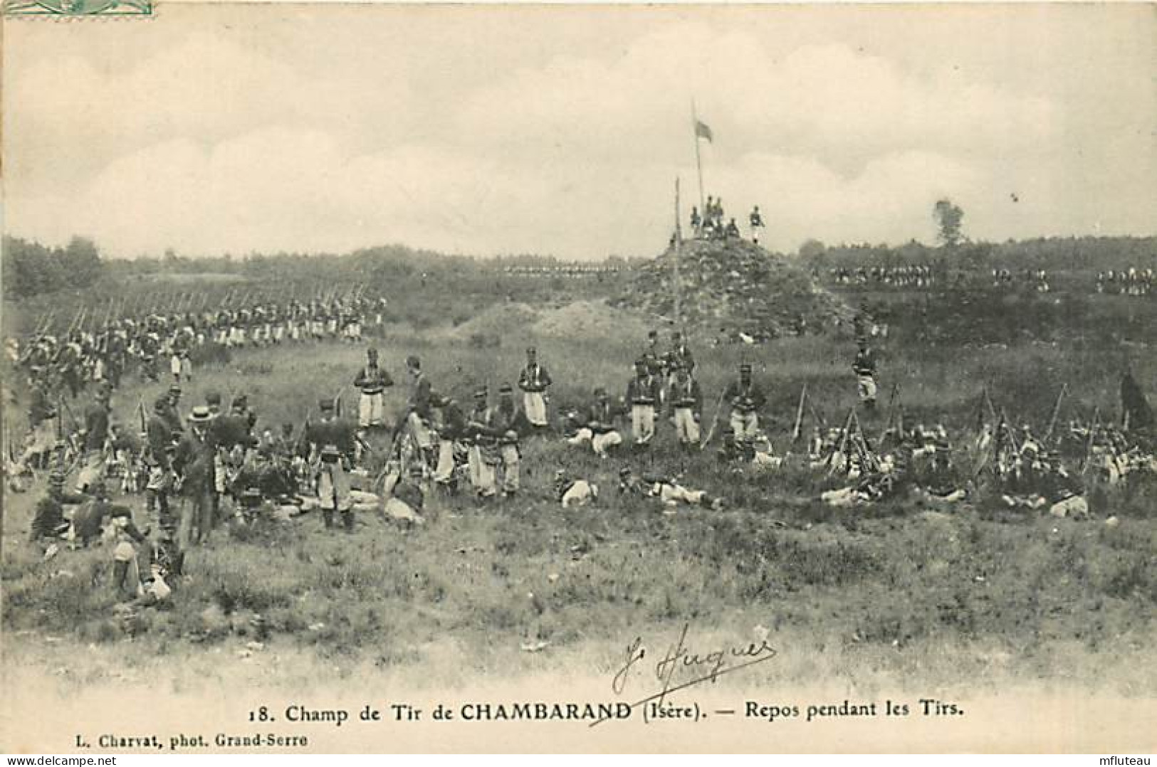 38* CHAMBARAND Champ De Tir  - Repos      MA101,0519 - Manoeuvres