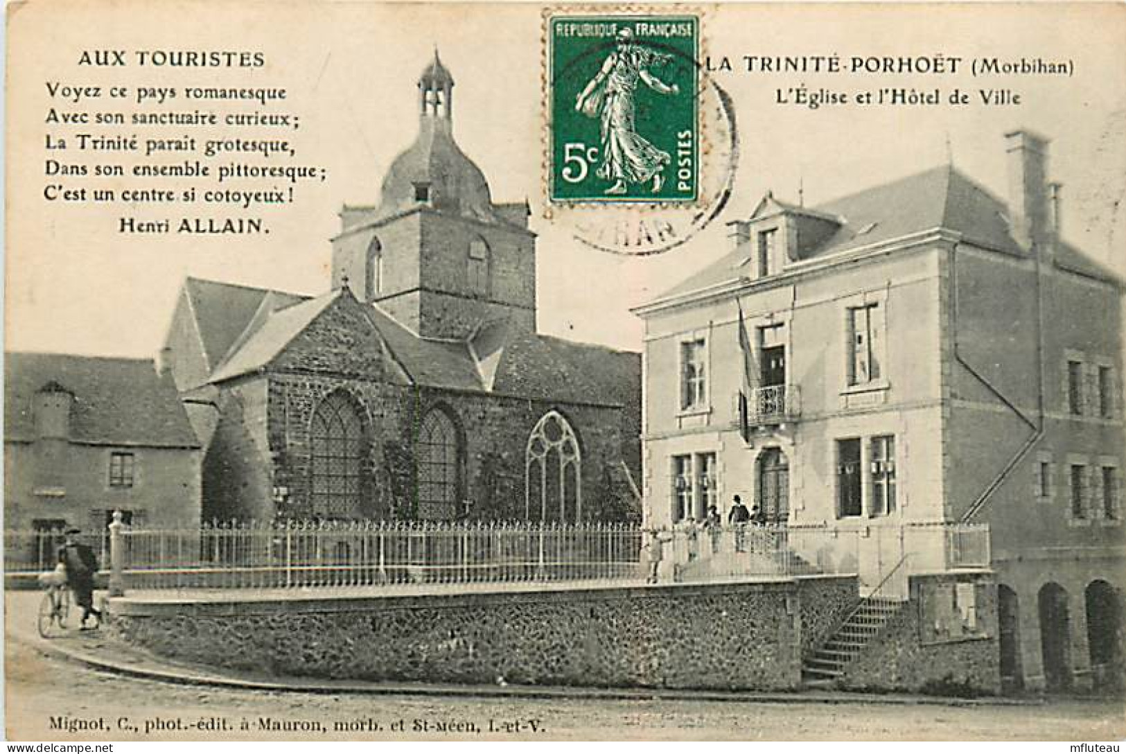 56* LA TRINITE PORHOET Eglise  Mairie        MA102,0893 - La Trinite Sur Mer