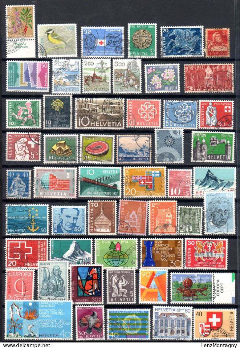 Timbres SUISSE Doubles, Surtout Oblitéré Selon Les Scans, Chaque Image Dans Un Pochette - Autres & Non Classés