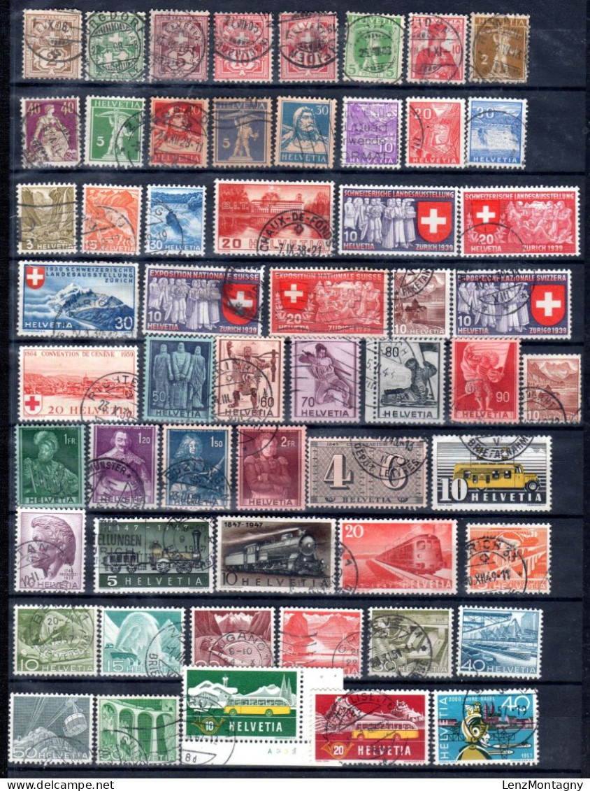 Timbres SUISSE Doubles, Surtout Oblitéré Selon Les Scans, Chaque Image Dans Un Pochette - Autres & Non Classés