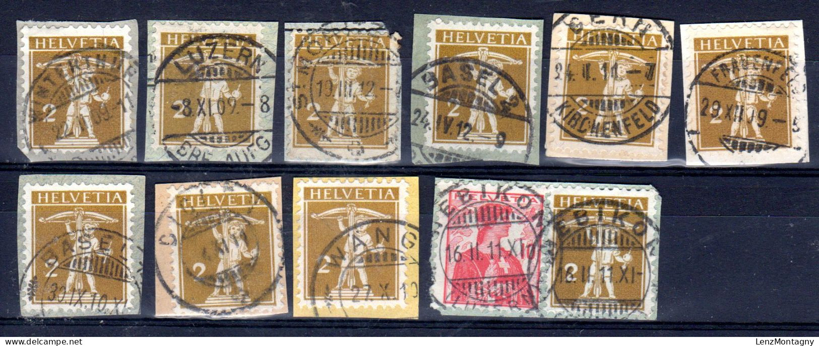 Timbres SUISSE doubles, surtout oblitéré selon les scans, chaque image dans un pochette