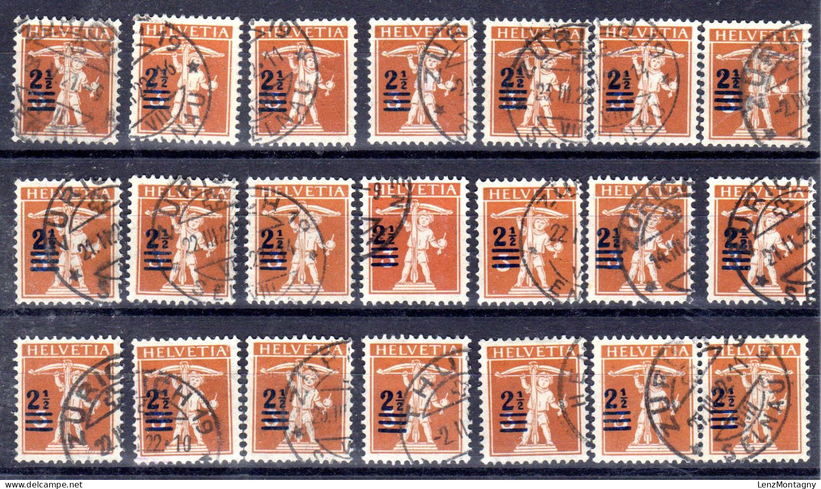 Timbres SUISSE doubles, surtout oblitéré selon les scans, chaque image dans un pochette