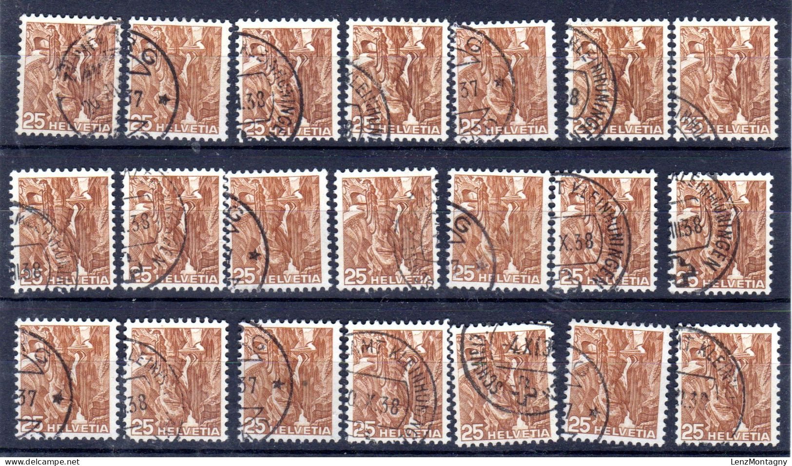 Timbres SUISSE doubles, surtout oblitéré selon les scans, chaque image dans un pochette