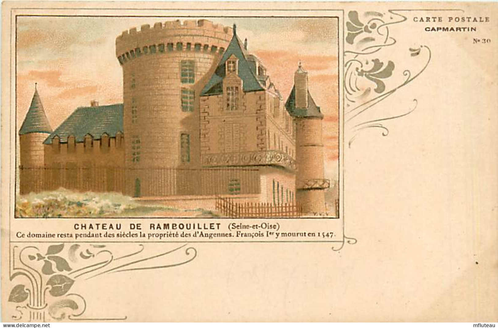 78* RAMBOUILLET  Chateau (dessin) MA104,0916 - Rambouillet (Château)