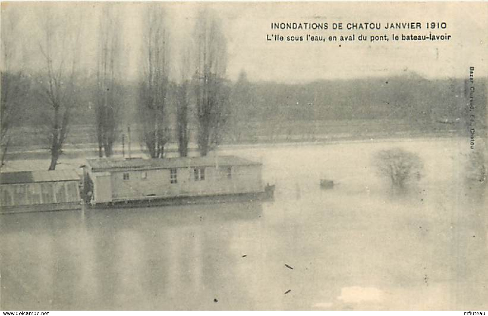 78* CHATOU Crue 1910   Bateau Lavoir  MA104,0644 - Chatou