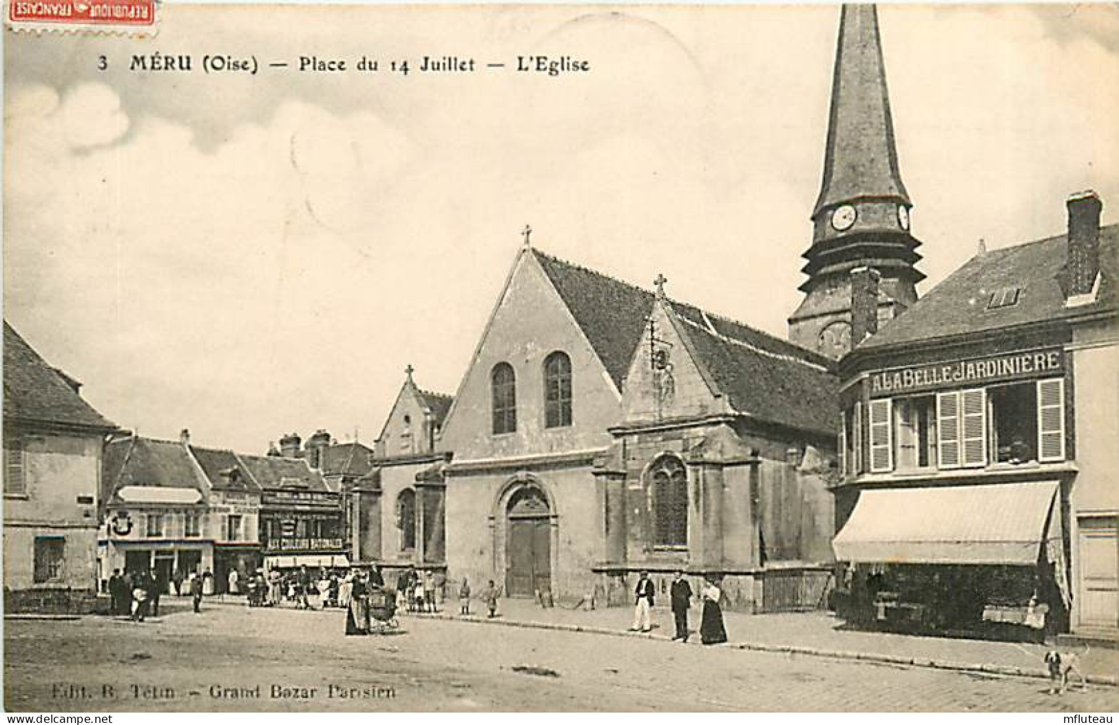 60* MERU  Place 14 Juillet  Eglise        MA105,1129 - Meru