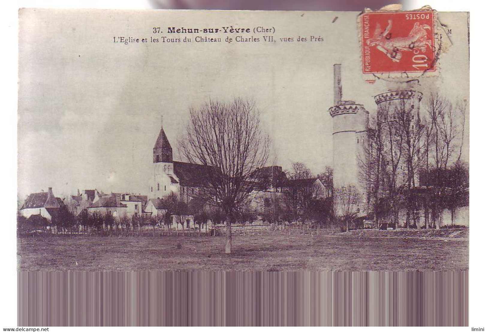 18 - MEHUN-sur-YEVRES - L'ÉGLISE ET LES TOURS DU CHATEAU DE CHARLES VII -  - Mehun-sur-Yèvre