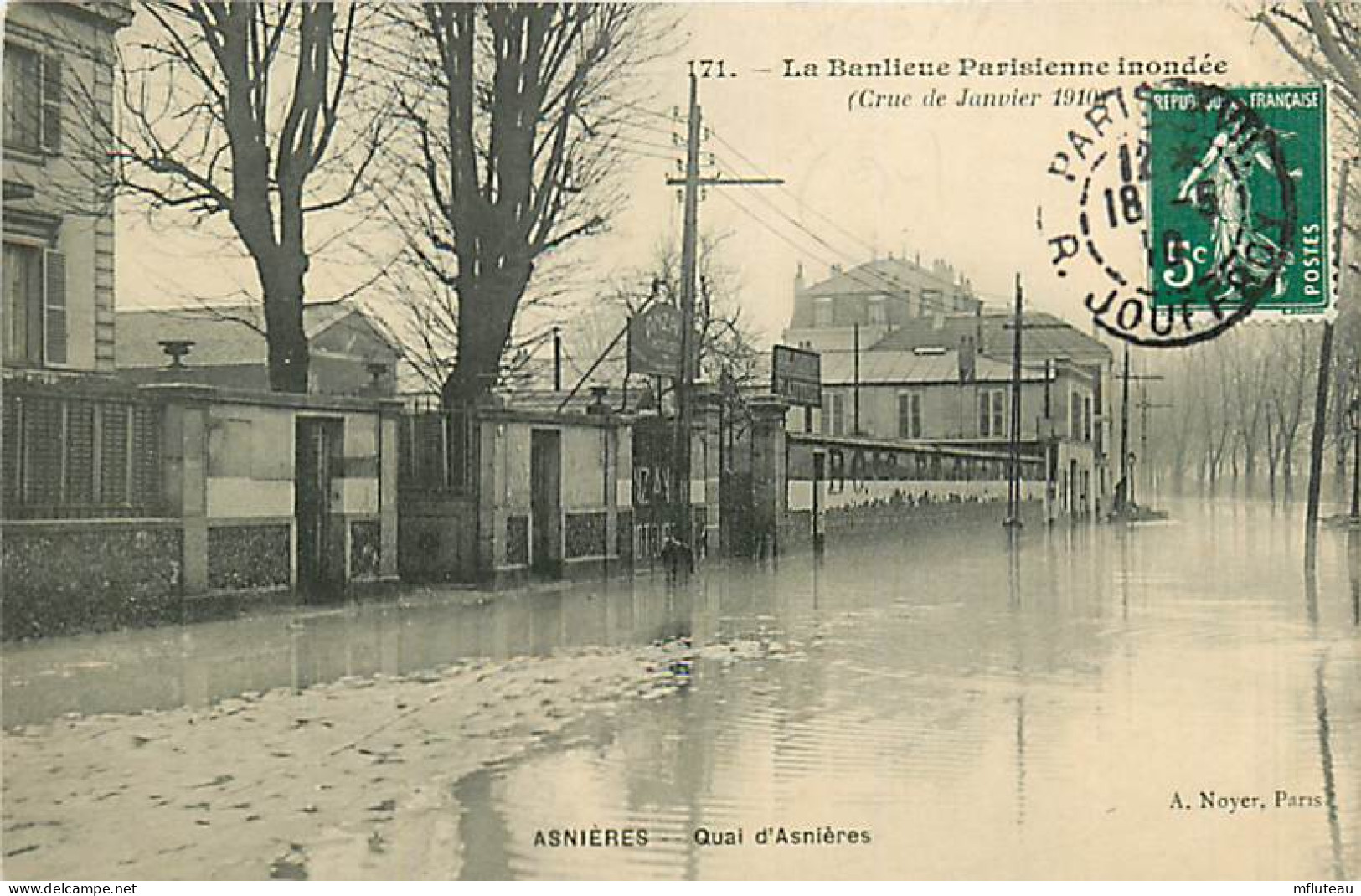 92* ASNIERES  Crue- Quai D Asnieres MA106,0490 - Asnieres Sur Seine