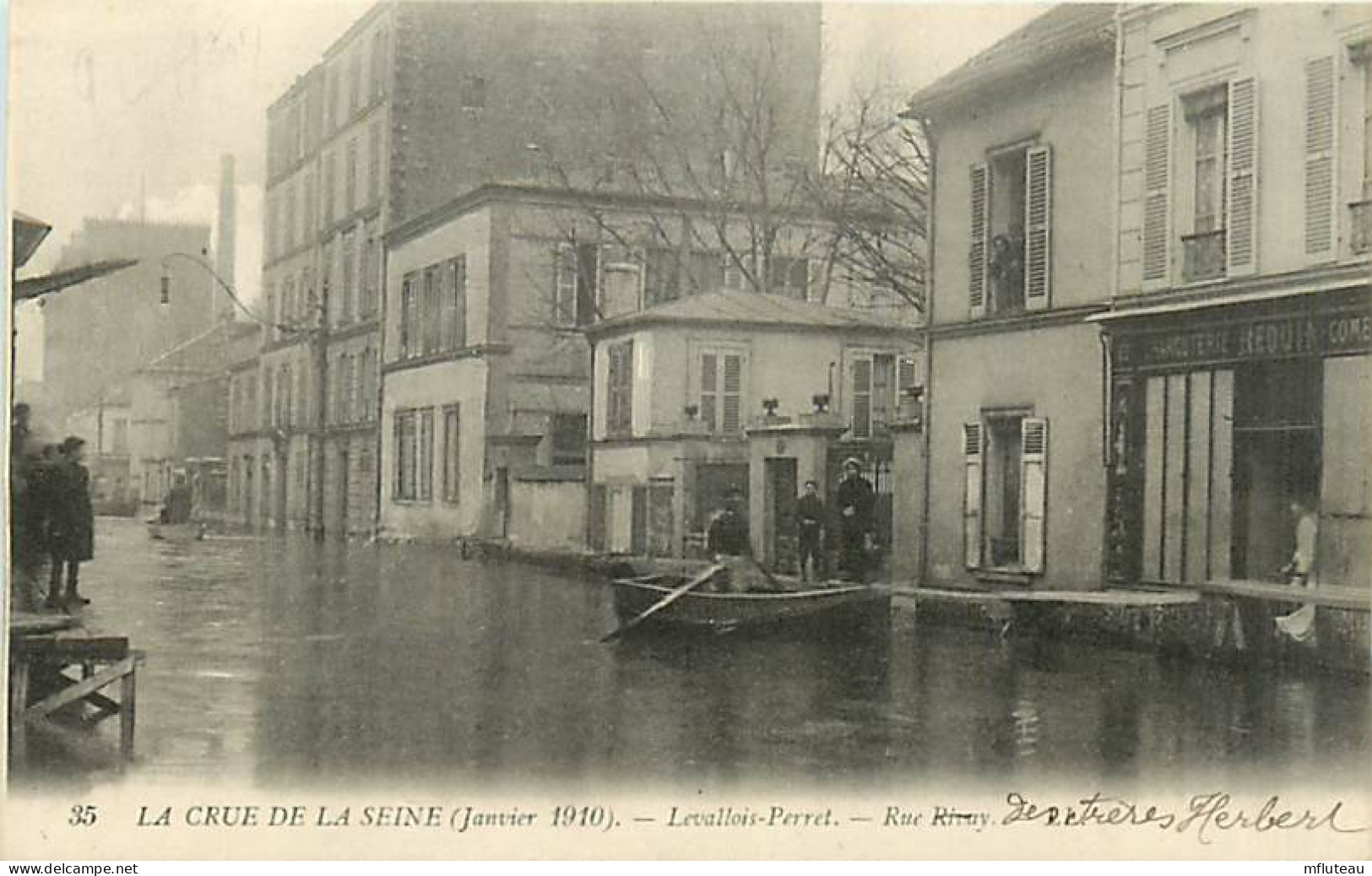 92* LEVALLOIS PERRET Crue  Rue Rivuy    MA106,0393 - Levallois Perret