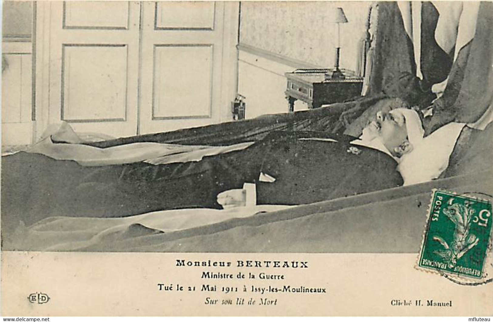 92* ISSY LES MOULINEAUX   M. BERTEAUX Sur Son Lit De Mort MA106,0274 - Issy Les Moulineaux