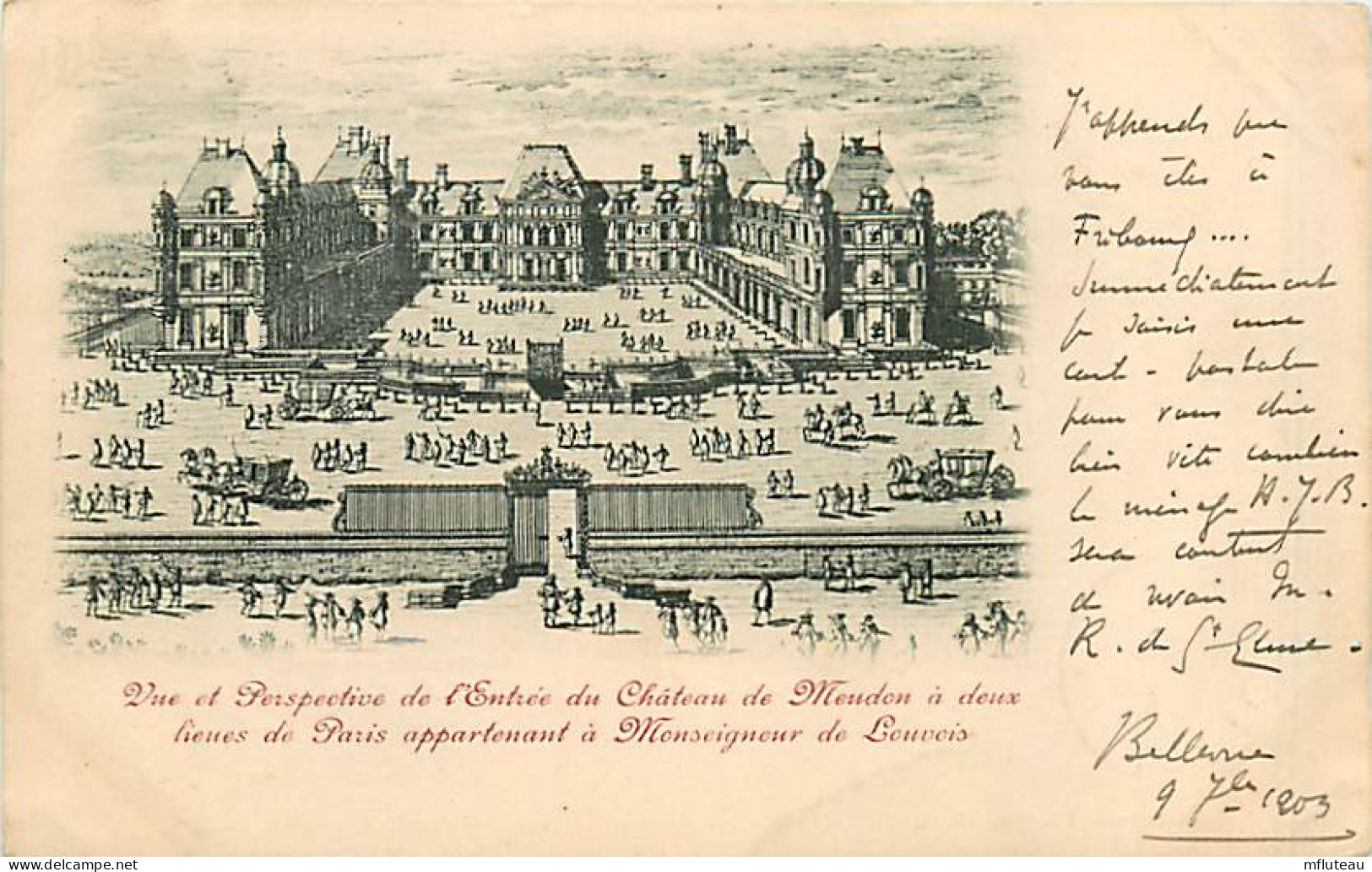 92* MEUDON  Château (dessin)   MA106,0194 - Meudon