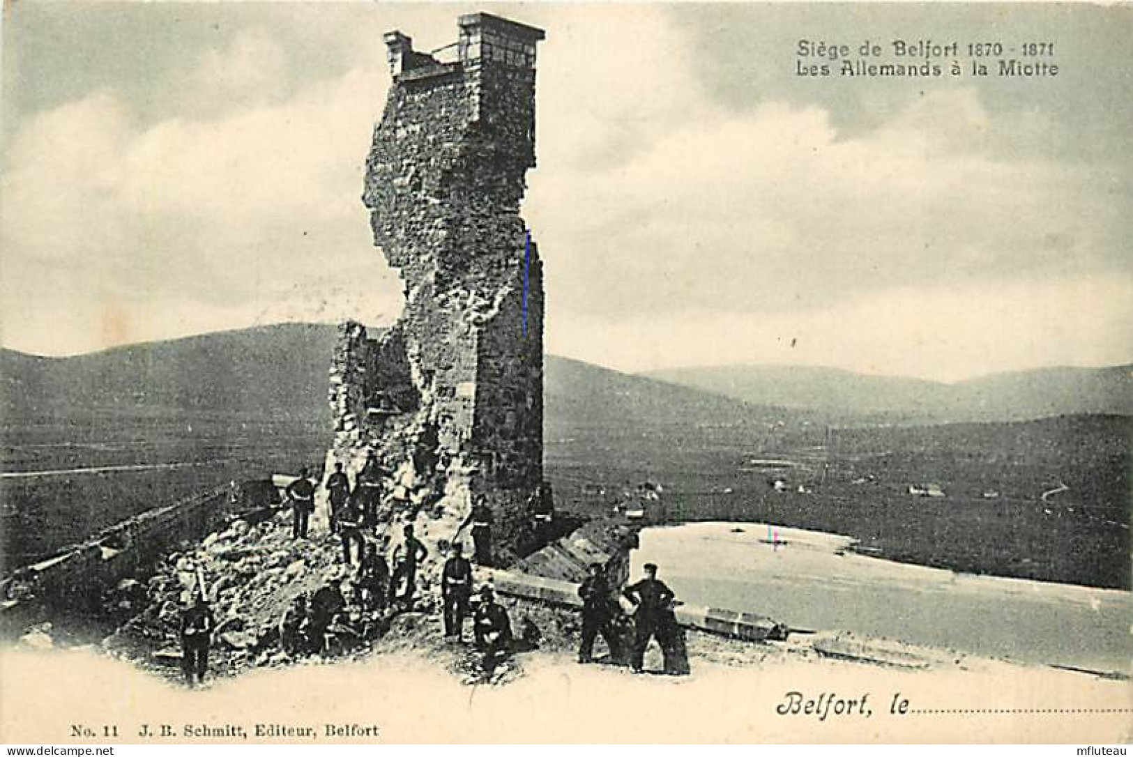 90* BELFORT  Les Allemands A La Miotte  (1870-71) MA107,1366 - Andere Oorlogen