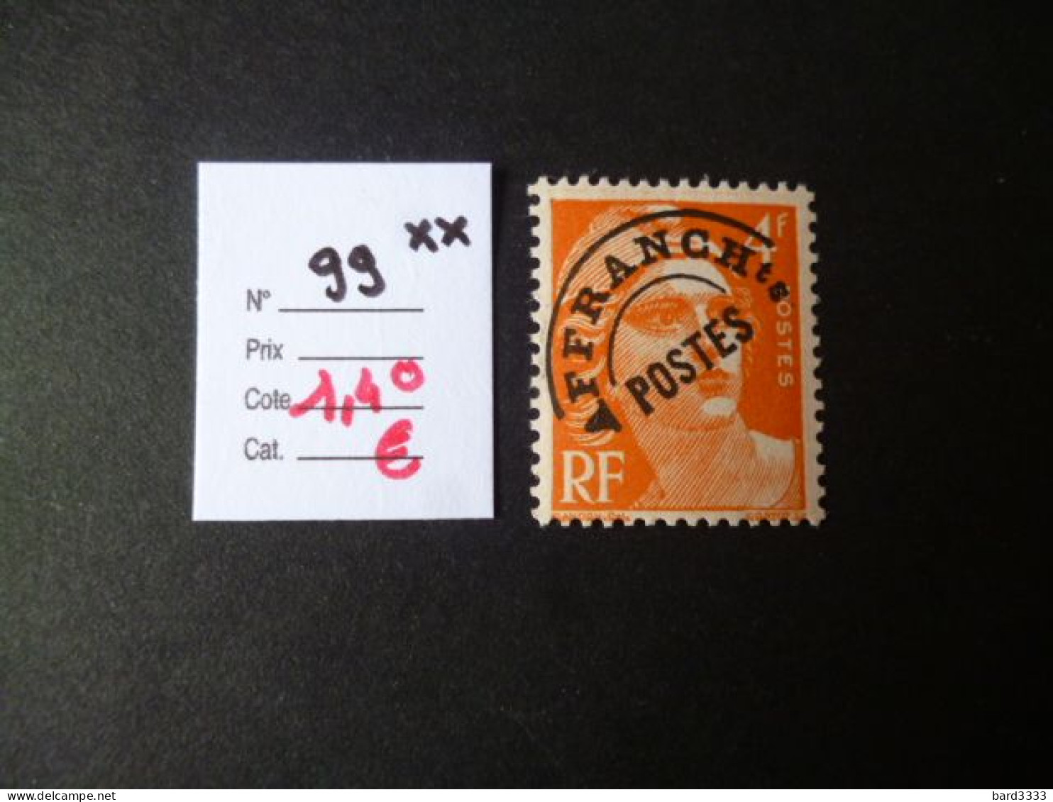 Timbre France Neuf ** Préoblitéré N° 99 Cote 1,40 € - 1893-1947