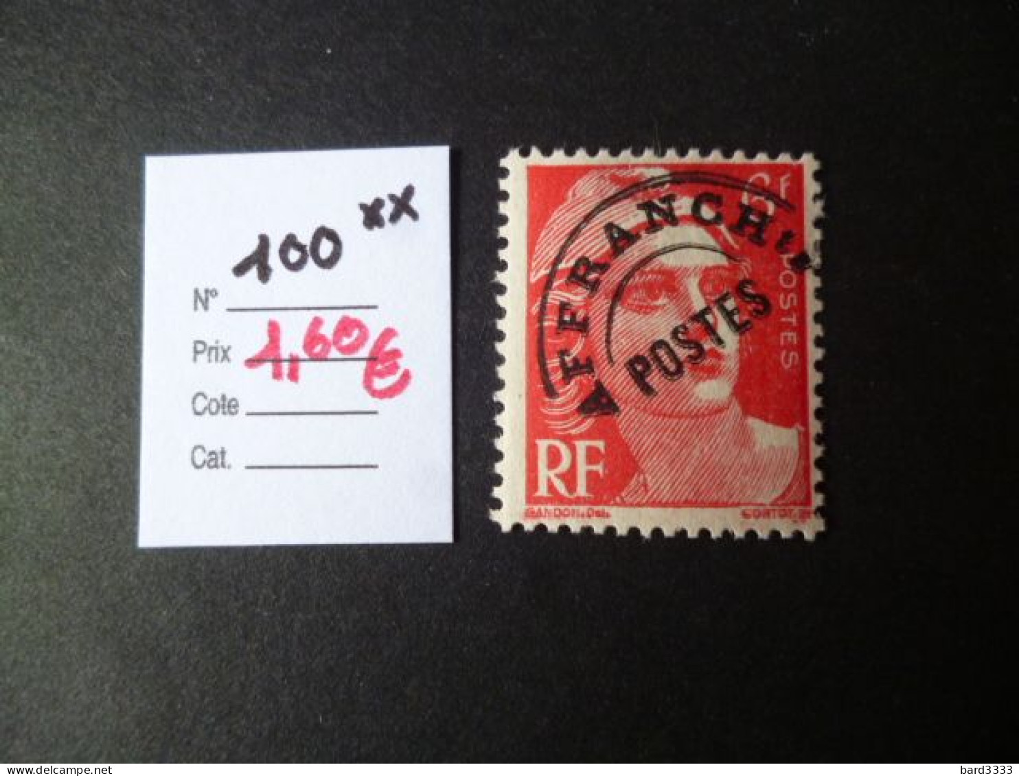 Timbre France Neuf ** Préoblitéré N° 100 Cote  1,60 € - 1893-1947