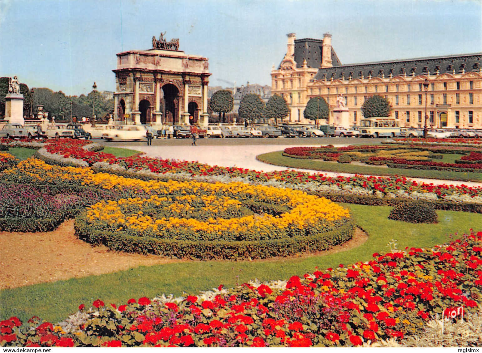 75-PARIS JARDIN DES TUILERIES ET L ARC DE TRIOMPHE DU CARROUSEL-N°T1073-A/0147 - Parks, Gärten