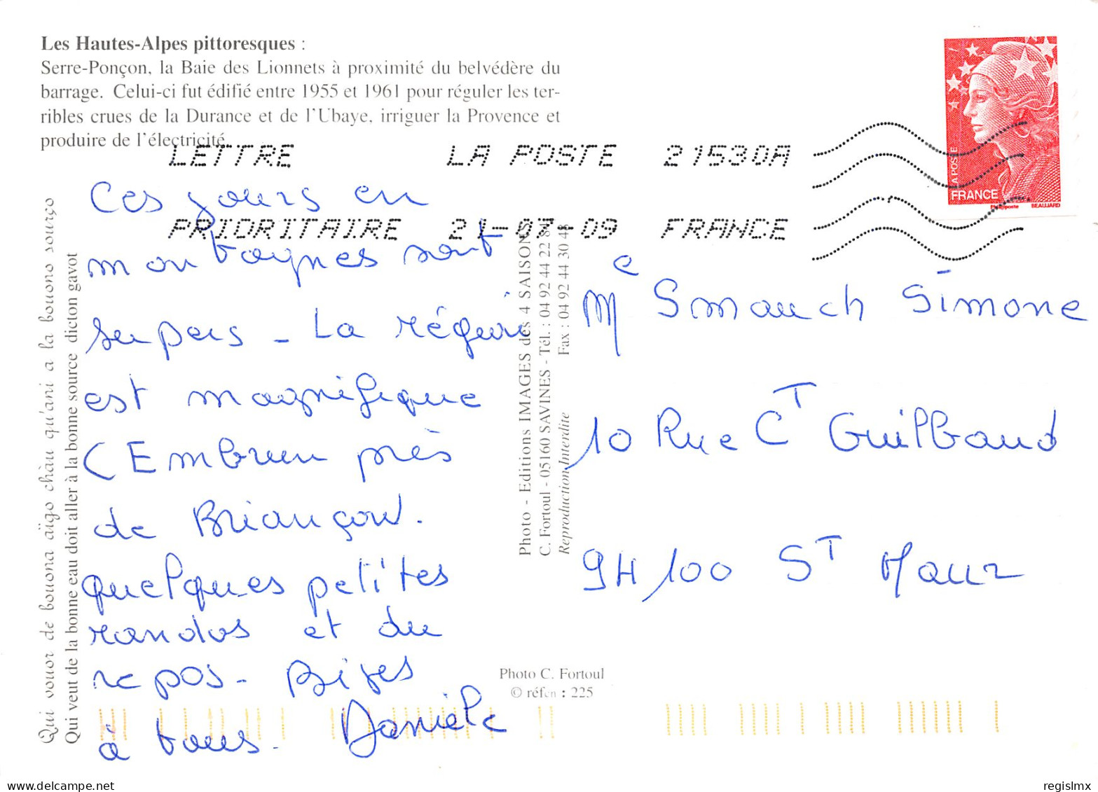 05-SERRE PONCON LA BAIE DES LIONNETS-N°T1073-F/0107 - Serre Chevalier