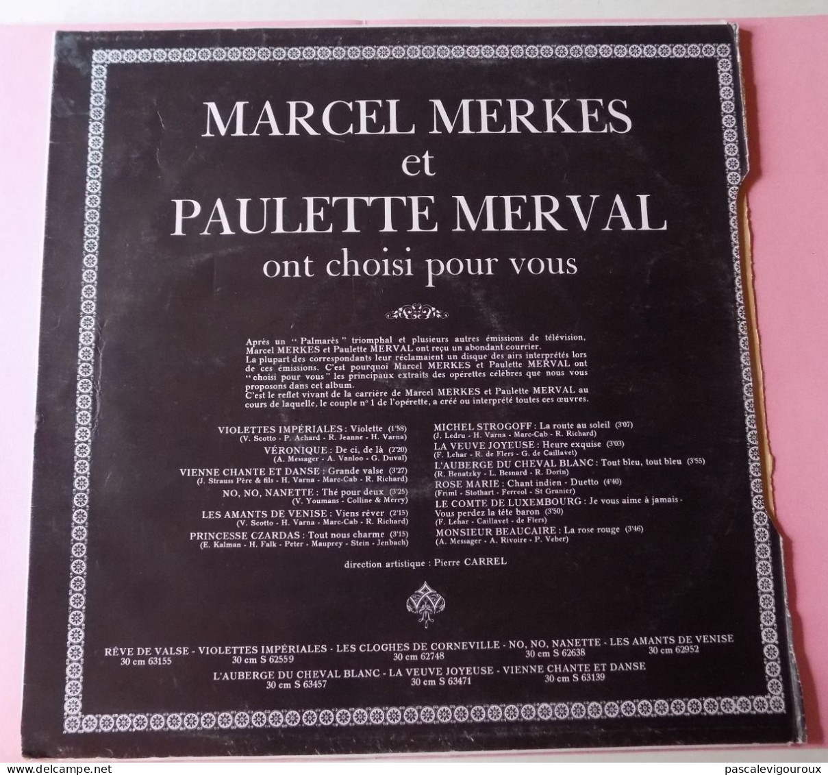 Marcel Merkes Et Paulette Merval Ont Choisi Pour Vous 33T - Autres - Musique Française