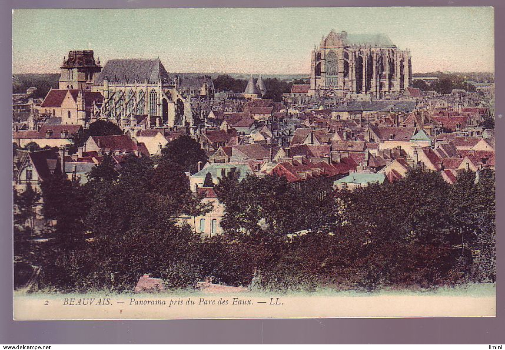 60 - BEAUVAIS - PANORAMA PRIS DU PARC DES EAUX - COLORISÉE - - Beauvais