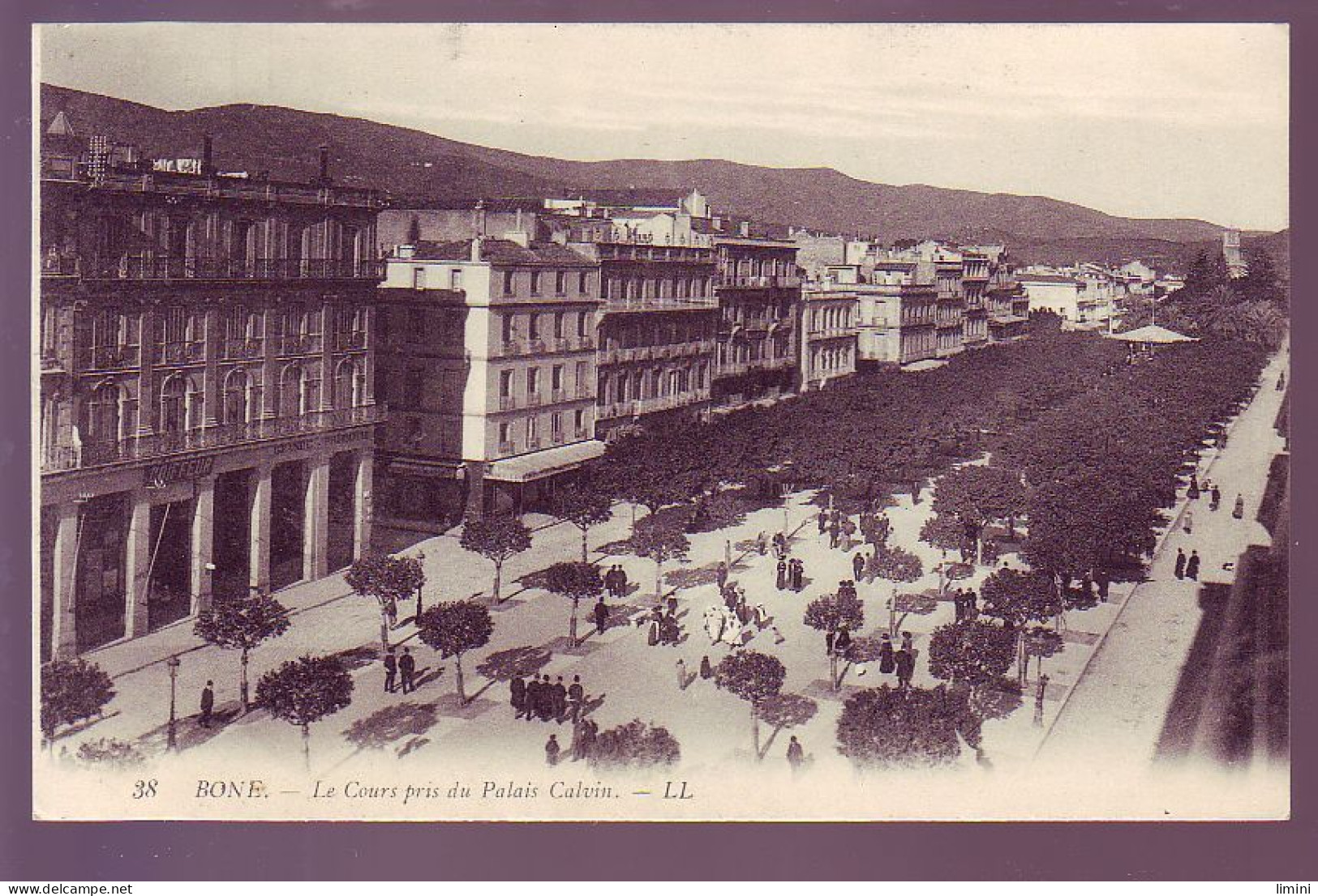 ALGERIE - BONE - LE COURS PRIS DU PALAIS CALVIN  - ANIMÉE - - Annaba (Bône)