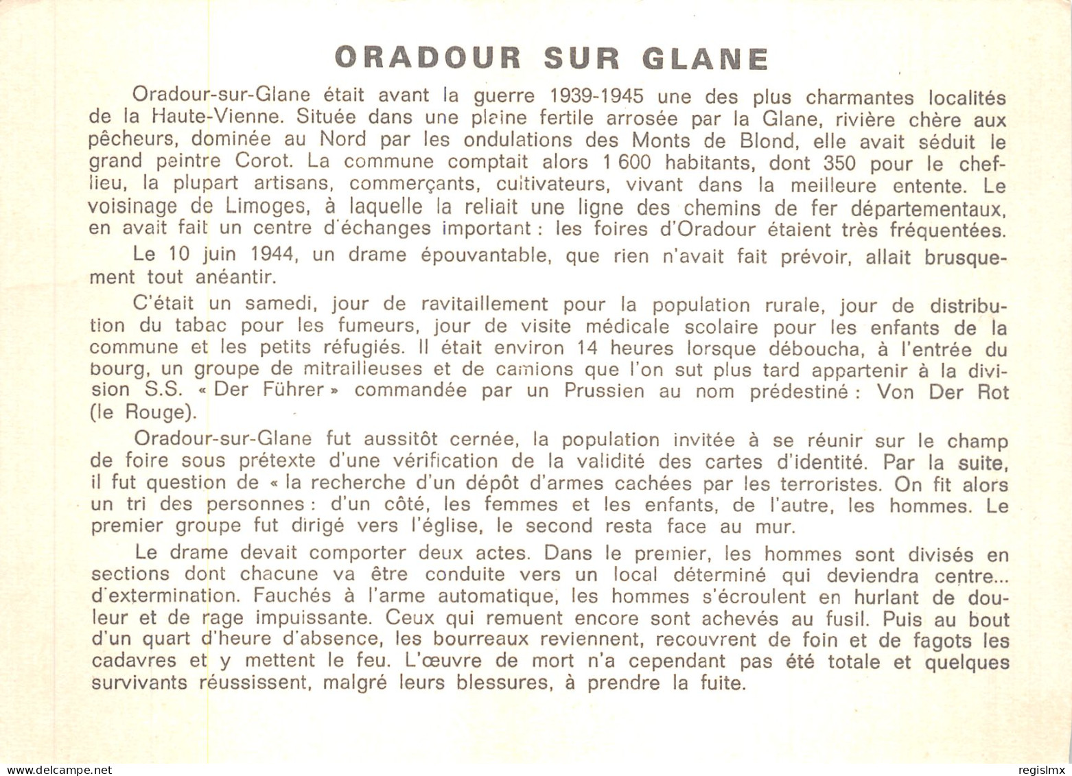 87-ORADOUR SUR GLANE-N°T1074-E/0045 - Oradour Sur Glane