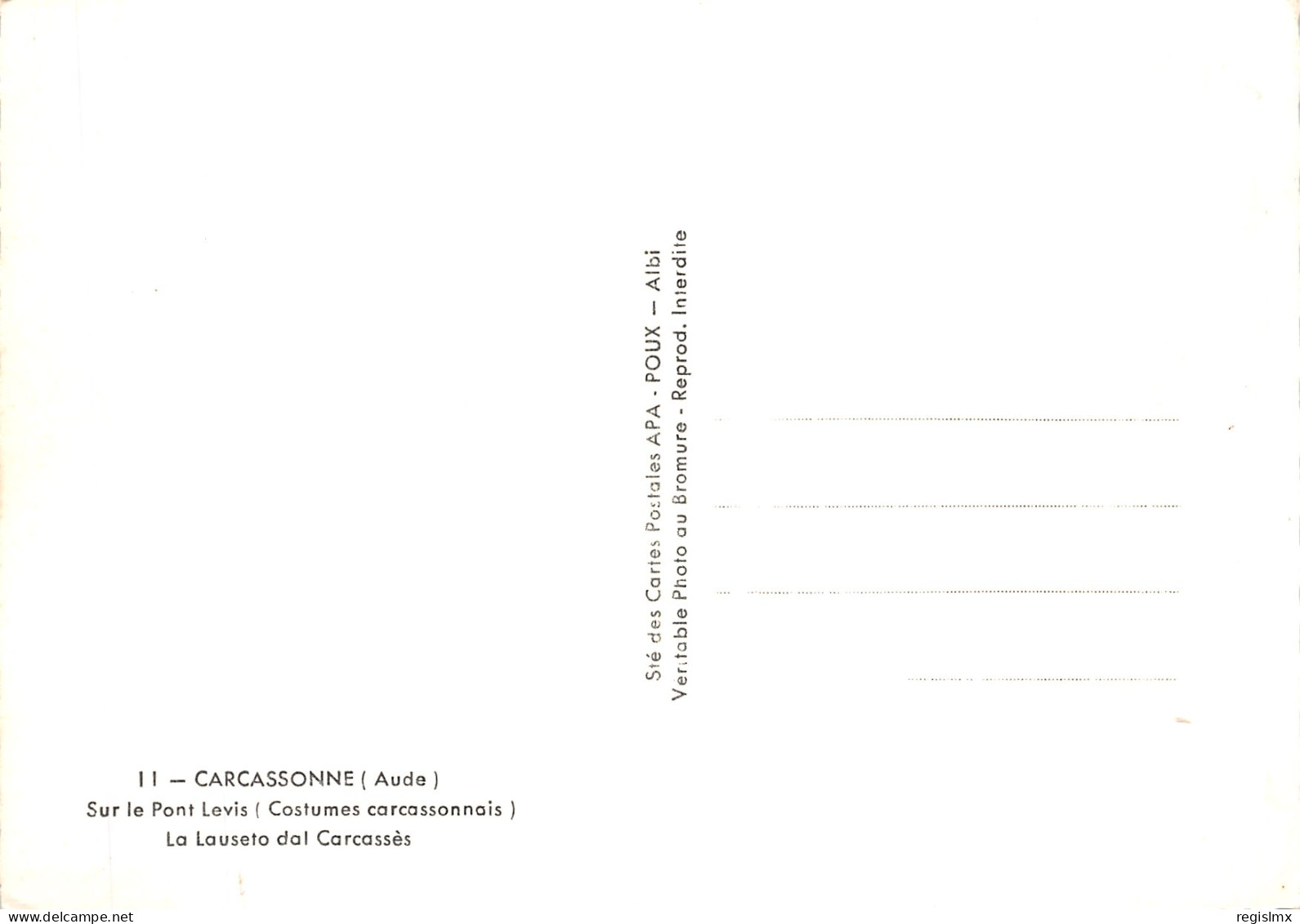 11-CARCASSONNE FOLKLORE COSTUMES -N°T1074-D/0201 - Carcassonne
